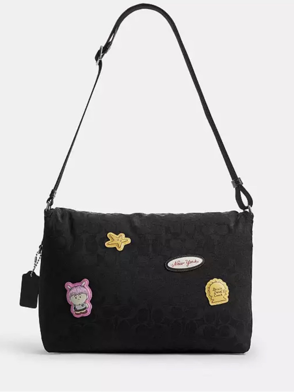 🐹🦖🐹  Coach | Brain Dead Lane Messenger In Signature Nylon With Patches 🐹🦖🐹 NWT - Picture 13 of 16